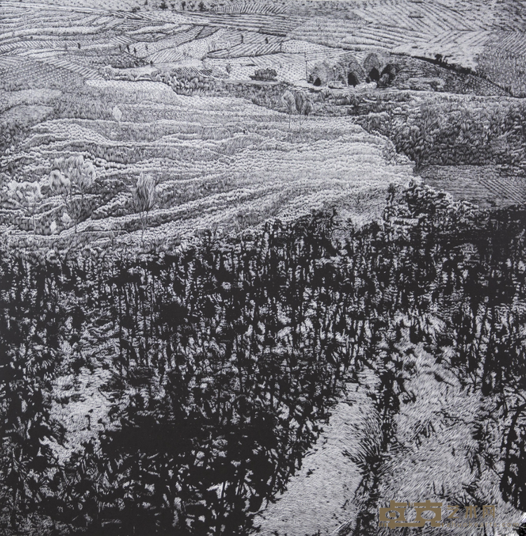 《山地暖阳》 赵江华 120x120cm 2012年