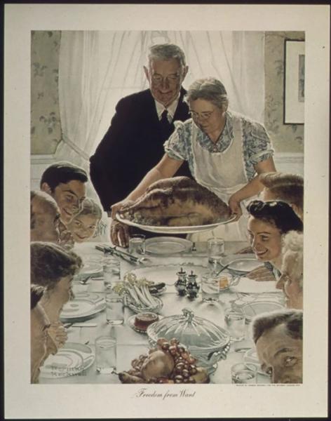 Norman Rockwell，Freedom from want，The Four Freedoms；1943