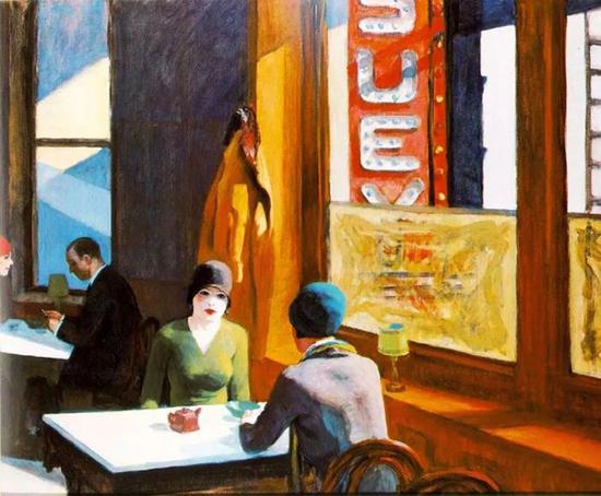 Edward Hopper，Chop Suey，1929