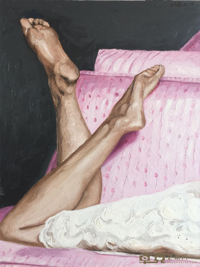 《双足》 60x80cm 2014年 布面油画