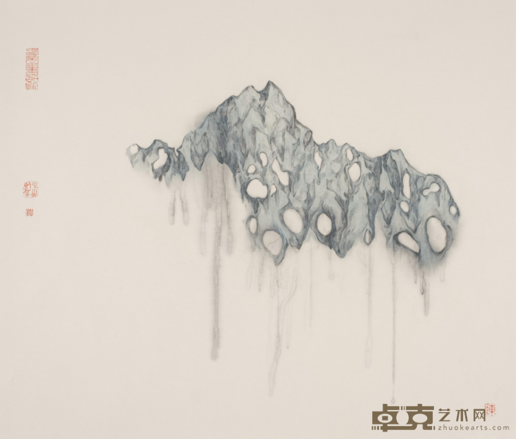 《旅水·云间》NO.1 陈慕菊 52x61.5cm 2018年 纸本设色