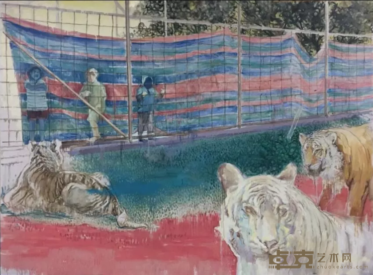 《老虎》 李海峰 220×300cm 2018年 布面油画