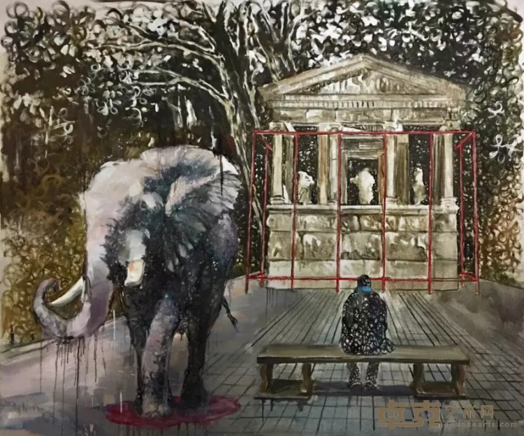 《大象》 李海峰 170×200cm 2017年 布面油画