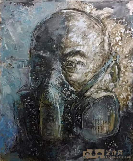 《面具》 李海峰 200×170cm 2018年 布面油画
