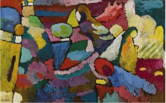 瓦西里·康定斯基（Wassily Kandinsky）《桃花心木上的即兴创作》1910年作  已售24，233，800美元