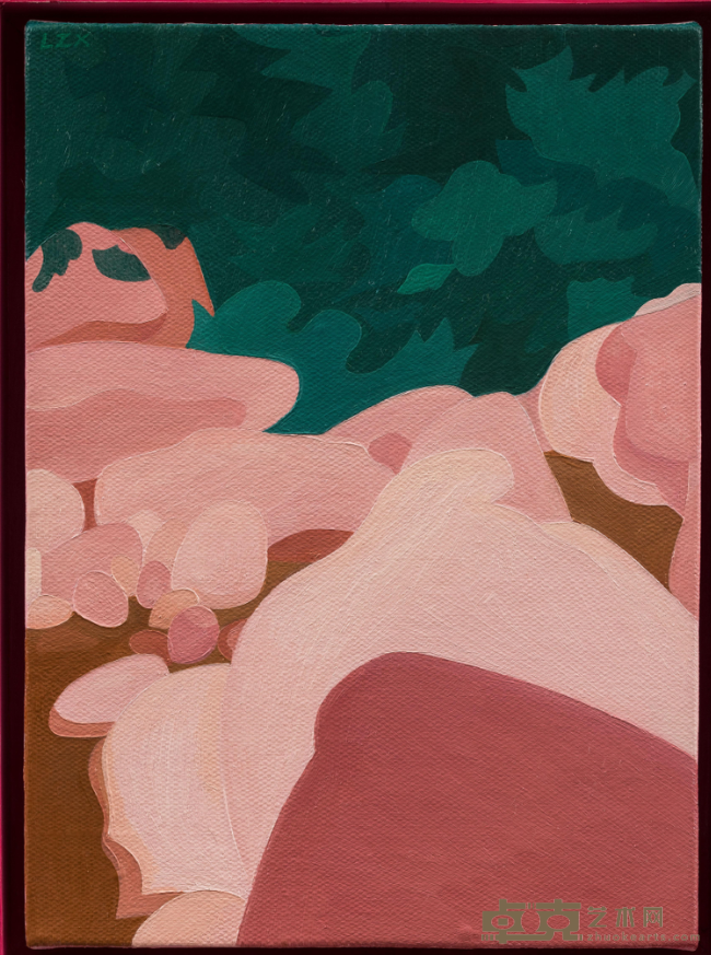 《右边的风景》 兰昭形 30x 22cm 2018年 布面油画