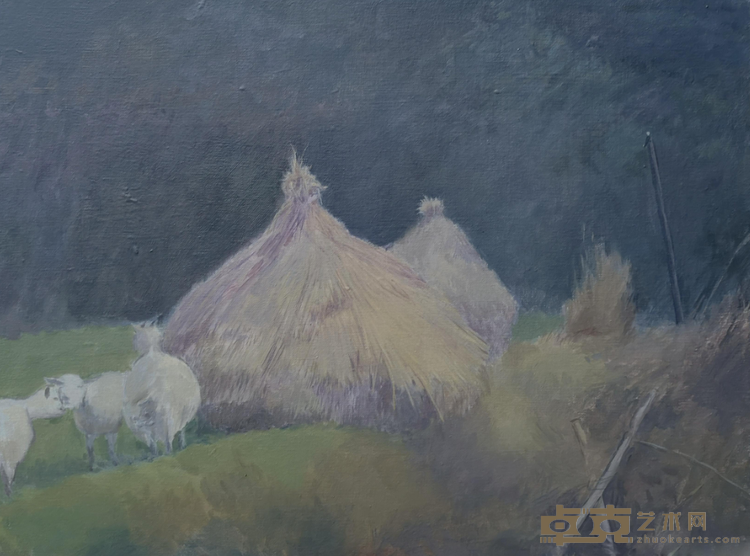 《草垛 》 刘玄 40×50cm 2018 布面油画