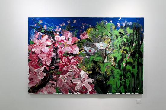 淖中花 — 大桃花 Flowers out of the slough - Peach blosson 布面油画 Oil on canvas 200 x 300cm 2018