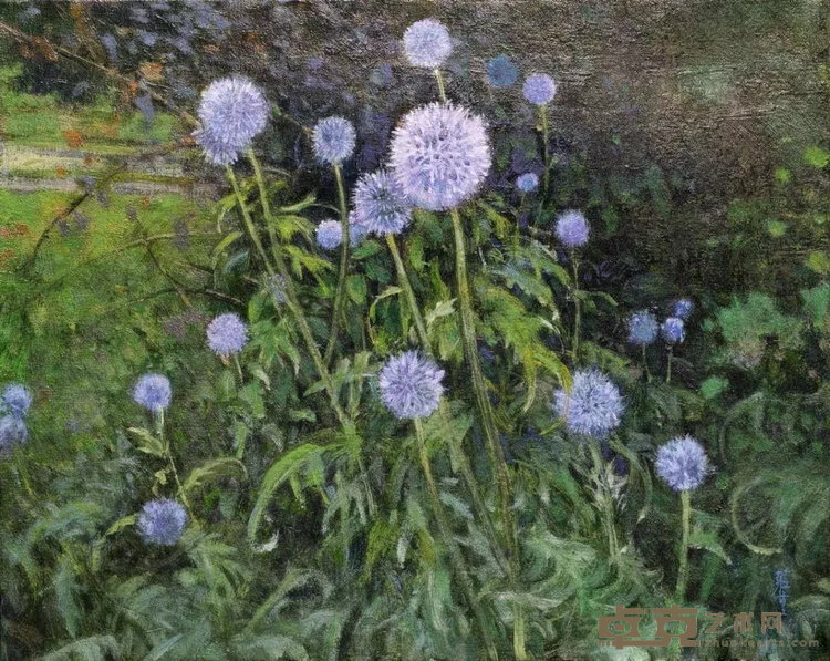 《翠阴庭花之一》 庄重 40x50cm 2018年 布面油彩