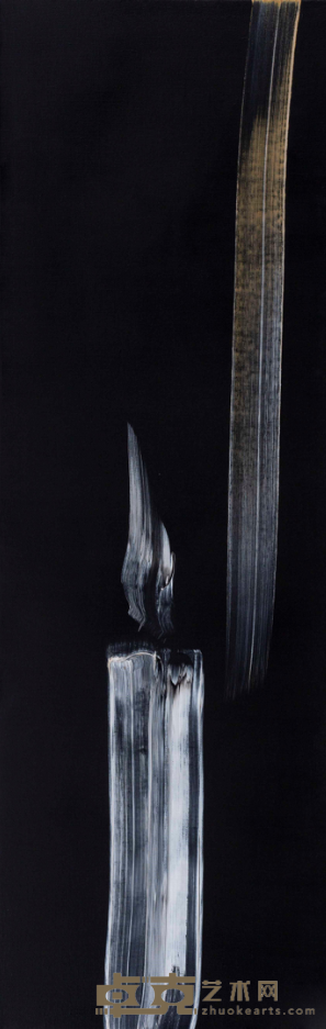 《天界之光No.3》 金佶煦 170x55cm 2017年 油画、亚麻布、丙烯