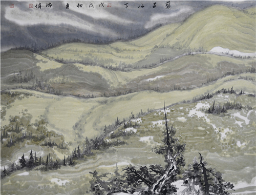 《剪子湾山下》80×60cm 纸本 2018年