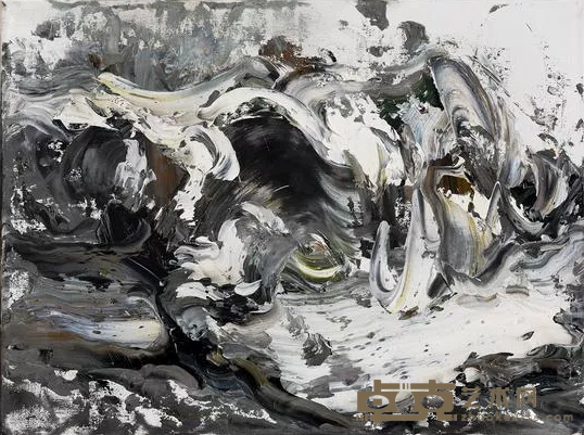 《Wave crashing》 Maggi Hambling 30x41cm 2009年 Oil on canvas