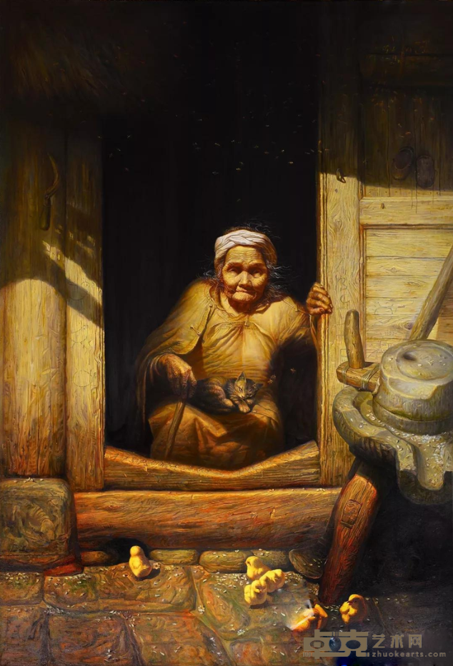 《岁月》 罗中立 205x140cm 1988年 布面油画