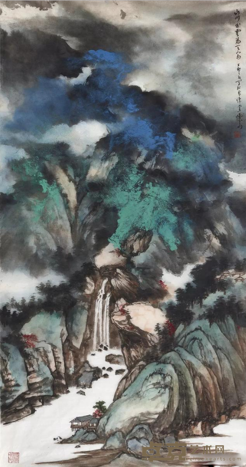 《山川出云》 刘怀山 142x75cm