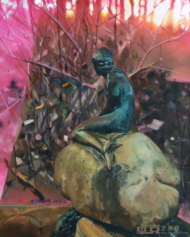 《海的女儿》 马文婷 80x100cm 2016年 布面油画