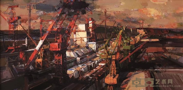 刘玉龙  彩虹  油画  80cm×160cm