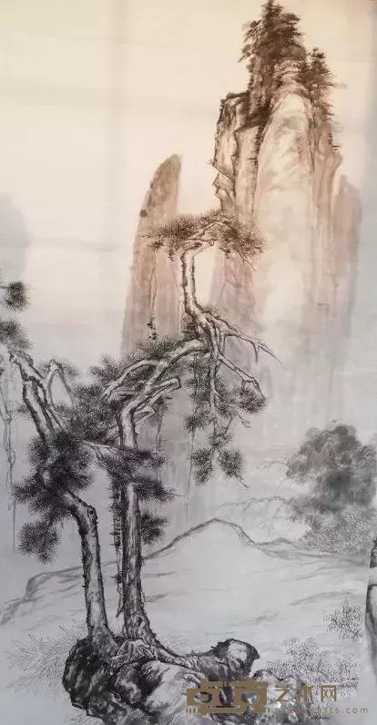 《水墨山水》 李平生 66x100cm 2018年 纸本水墨