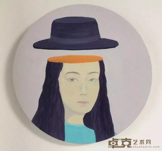 《自画像 三》 李静 50x50cm 2019年 布面油画