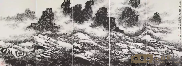 《灵云舞曲》 丁杰 179x97cmx5