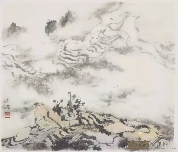 《梯田系列之二》 丁杰 47x56cm