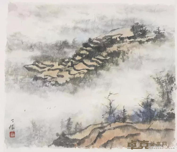 《梯田系列之三》 丁杰 47x56cm