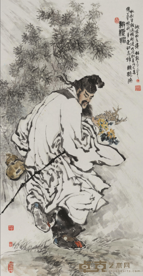 《橄榄描》 单柏钦 137x68.5cm 2017年