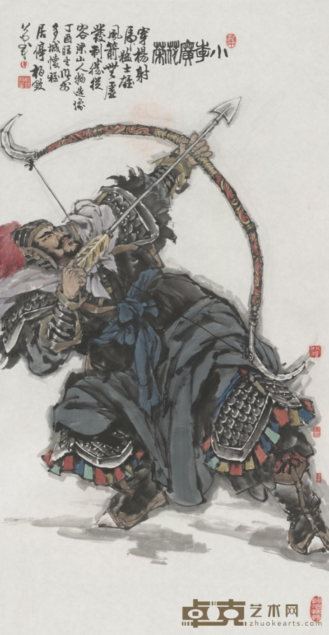 《小李广花荣》 单柏钦 69x137cm 2018年