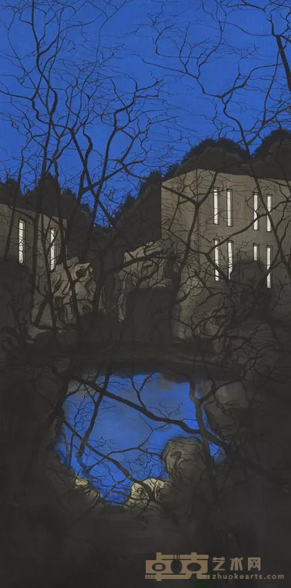 《山水国度》之一 邵泳 115x58cm 2018年 水墨绢本设色