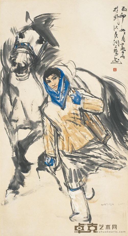 《飞雪迎春》 黄胄 178cm×95cm