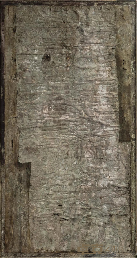 《被异化了的物体》 刘元 150x200cm 材质：铅皮、木板、氧化铝、火