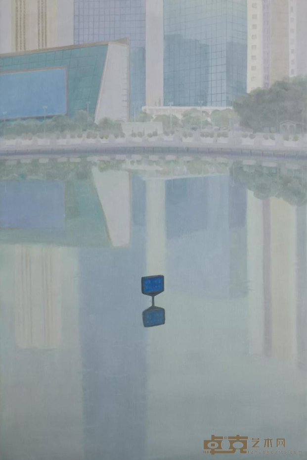 《无题（湖面倒影 武汉）》 Ingo Baumgarten 90x60cm 2019年 布面油画
