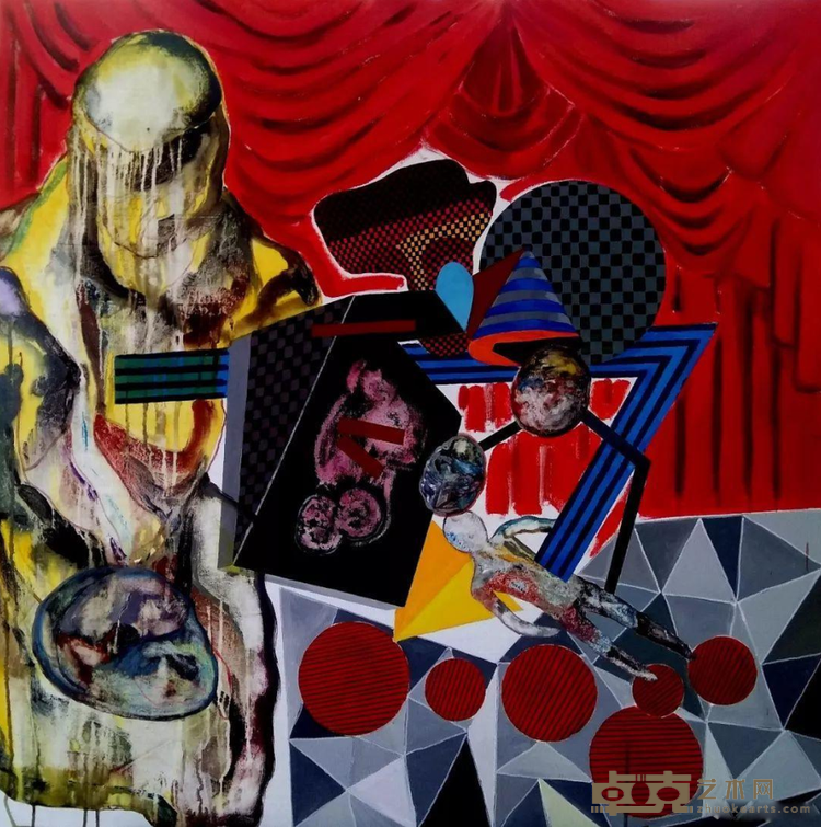 《3号》 李小诗 100x100cm 2017年 布面丙烯