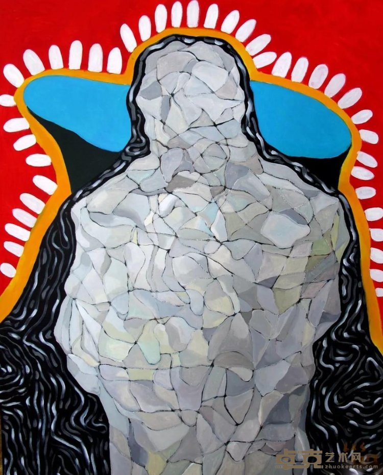 《1号》 李小诗 100x80cm 2017年 布面丙烯