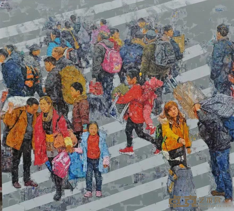 《城市梦》之一 张杰 200x180cm 2018年 油画