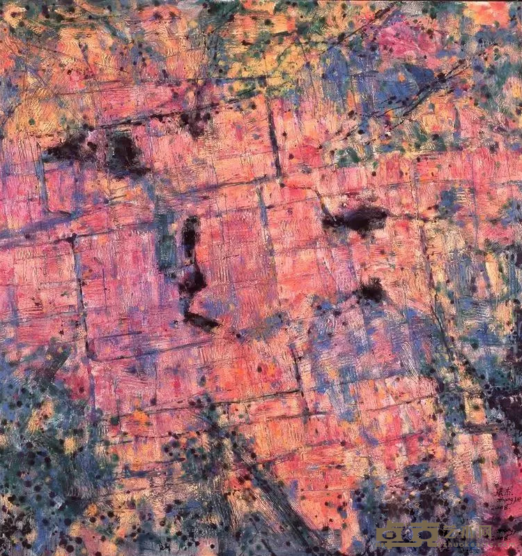 《城市网格》 张杰 185x160cm 2008年 油画