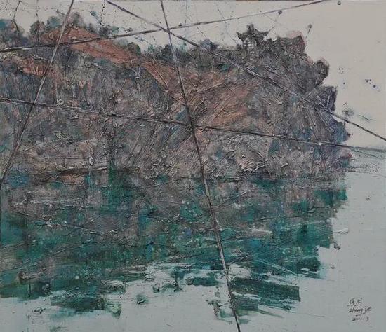 张杰《被切割的风景》之二 150cm×130cm 油画 2011