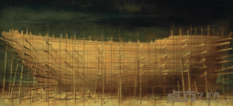 《方舟-1》 章犇 90x200cm 2018年 布面油画