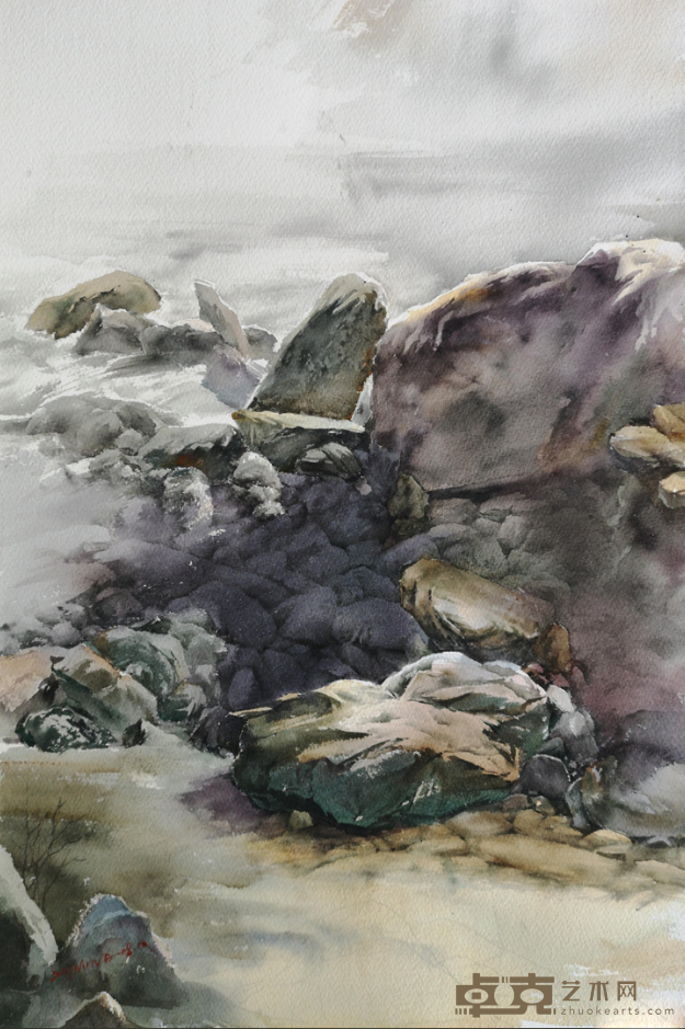 《石头会唱歌1》 蔡明（四川） 35x54cm