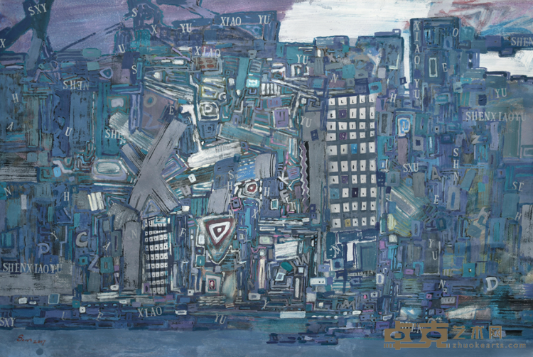 《天空之城》 沈小虞（重庆） 73x110cm 2017年