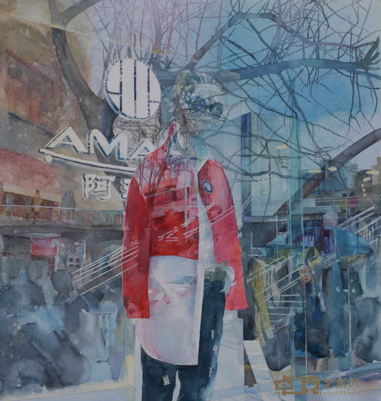 《橱影》 陈文雁（四川） 80x70cm 2018年