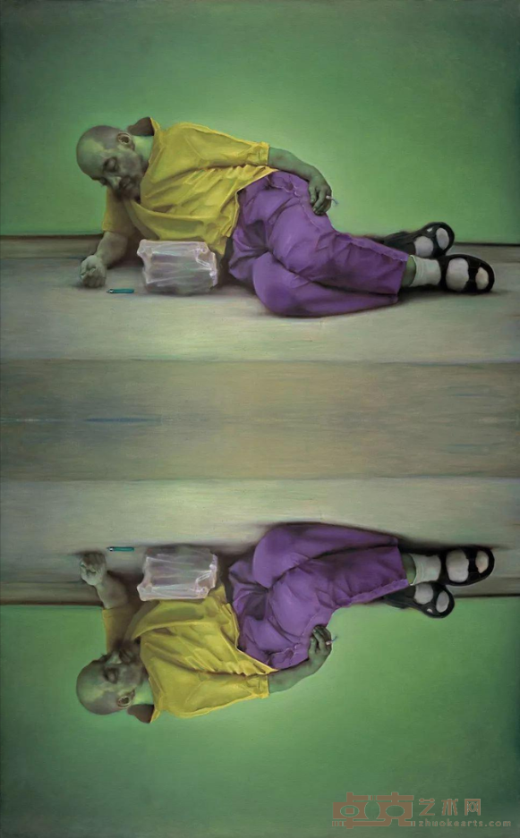 《纳西索斯》 庞茂琨 160x200cmx2 2015年 布面油画