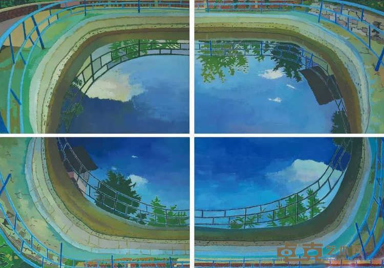 《池塘》 刘鹏 200x140cm 2019年