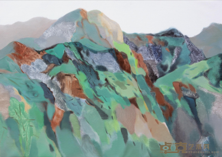 《青绿山水-1》 周岩 50x70cm 2016年 布面油彩