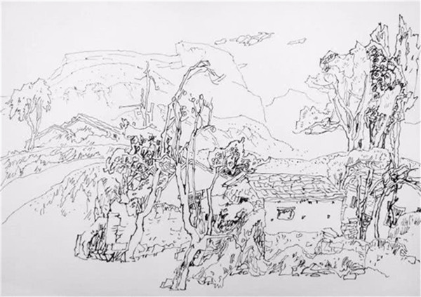 《小村落》26x37cm