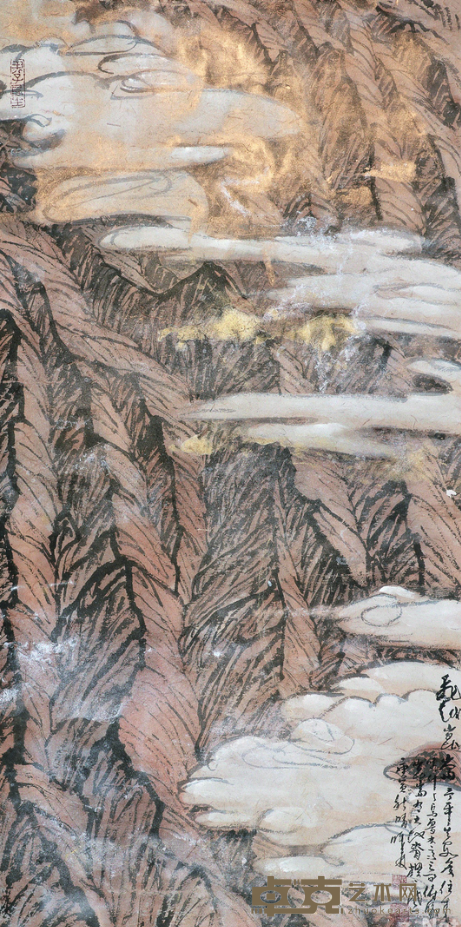 《新疆系列之一飞越昆仑》 刘曦林 196.5x98cm 2010年 纸本水墨设色