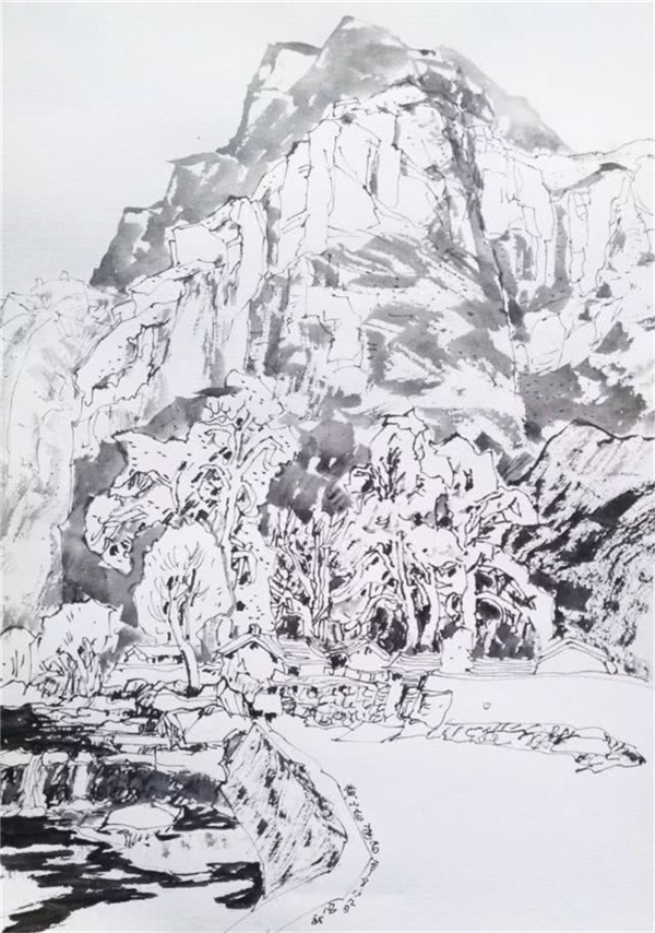 《黄山店》37x26cm