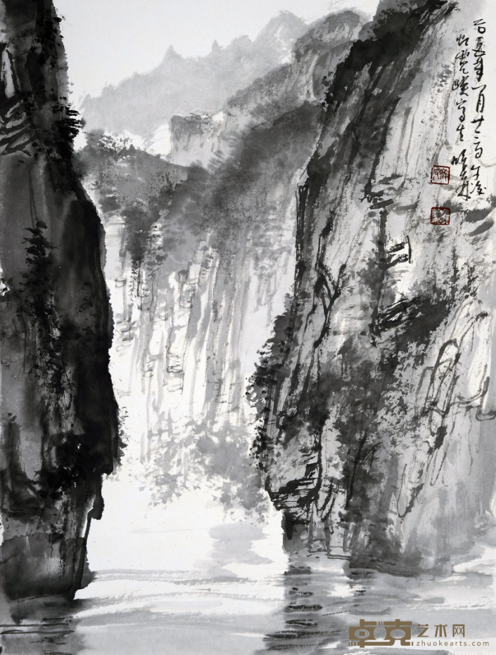 《太行之二·虹霓峡》 刘曦林 43.6x33cm 2015年