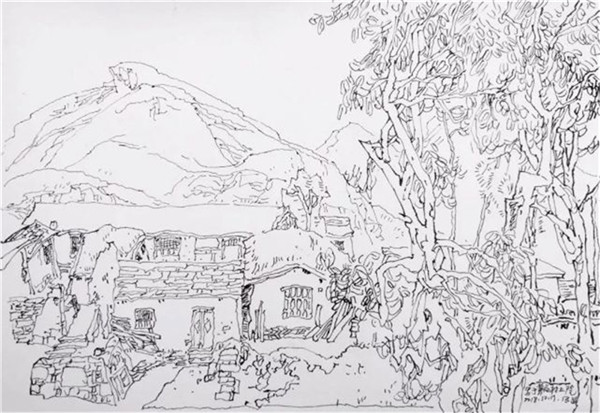 《黄花村》26×37cm