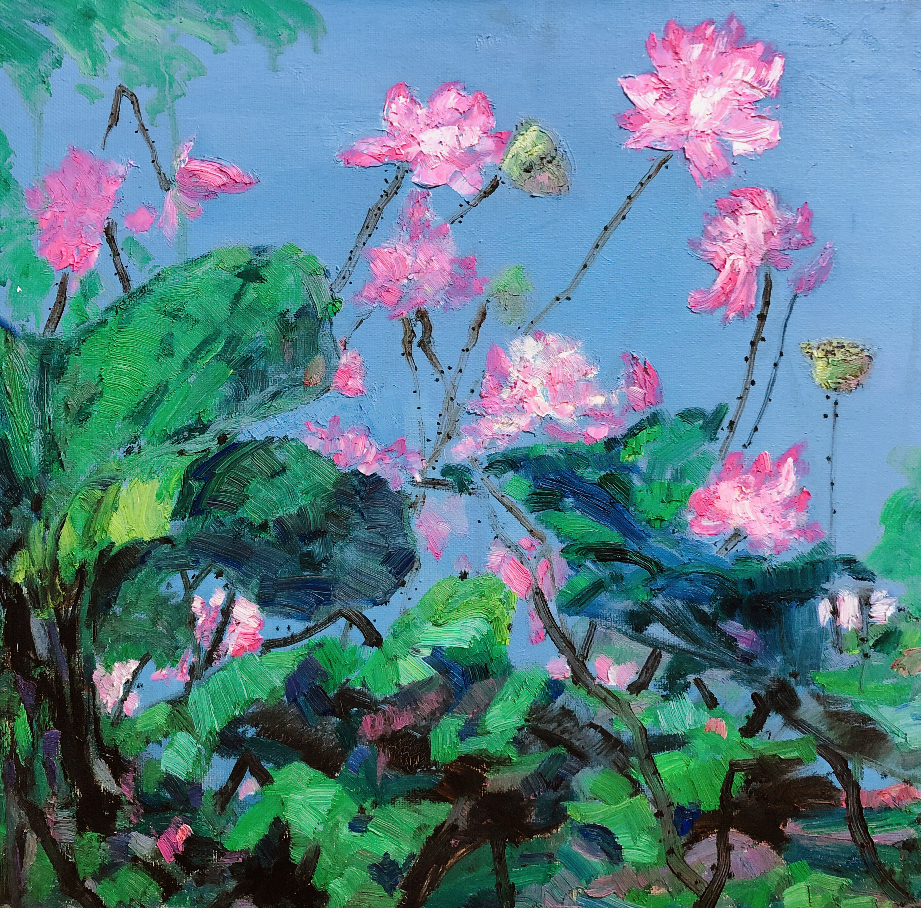 《夏日》60x60cm