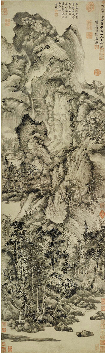 å çè éåéå±å¾è½´ çº¸æ¬æ°´å¢¨ ä¸æµ·åç©é¦è